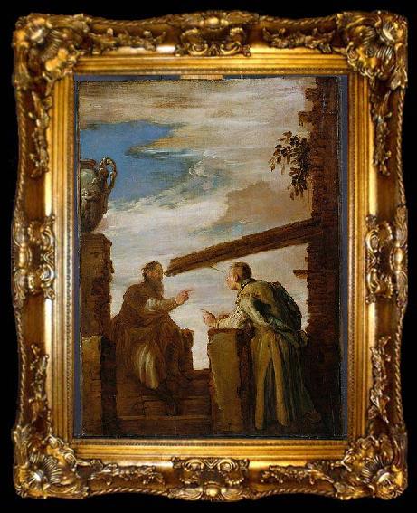 framed  Domenico Fetti The Parable of the Mote and the Beam, ta009-2